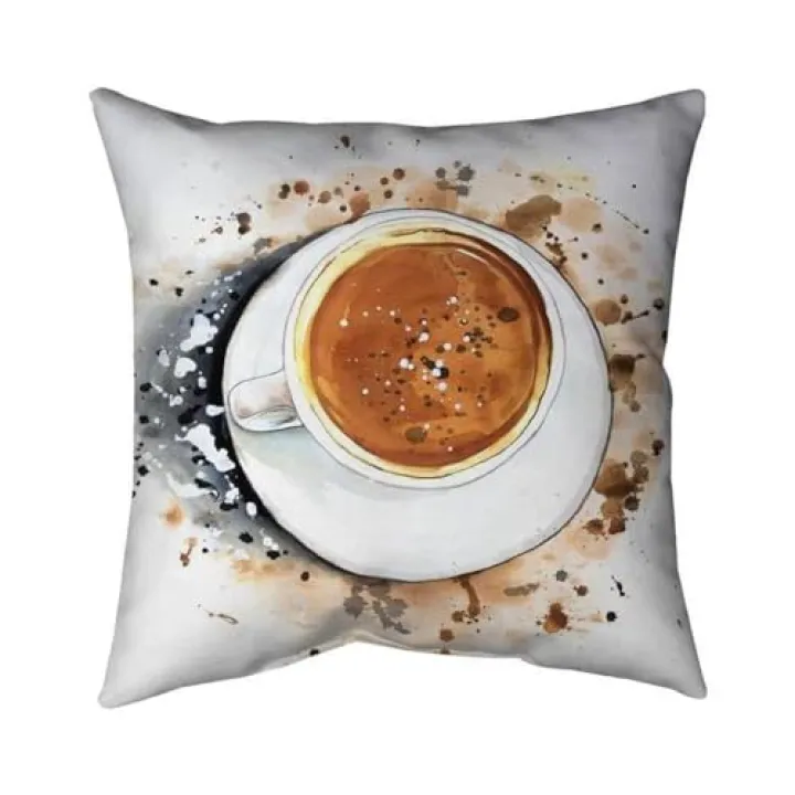 18 x 18 in. Cappuccino Refreshing-Double Sided Print Indoor Pillow