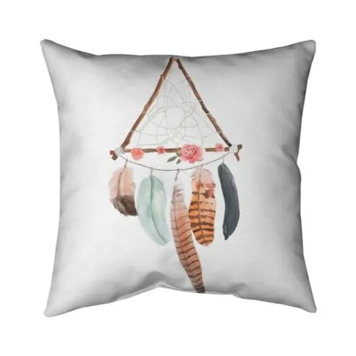 20 x 20 in. Triangular Dream Catcher-Double Sided Print Indoor Pillow