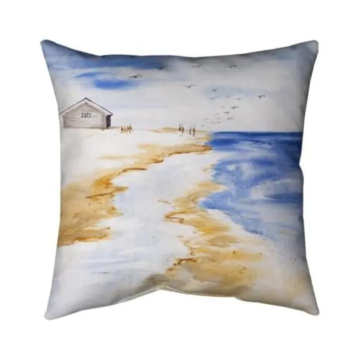 26 x 26 in. House on The Beach-Double Sided Print Indoor Pillow