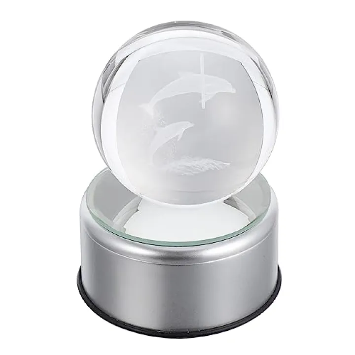 LIFKOME Crystal Ball Dolphin Base Dolphin Gifts Ball Display Base for Bedroom Decor