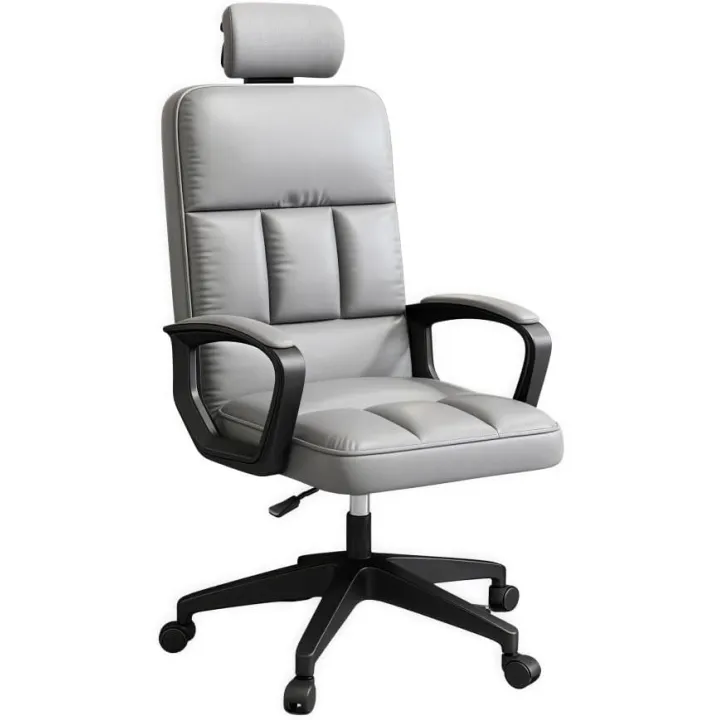 Ergonomic Office Chair, Rolling Desk Chair with Adjustable Height, Desk Chair Comfy for Home or Office(Gray)