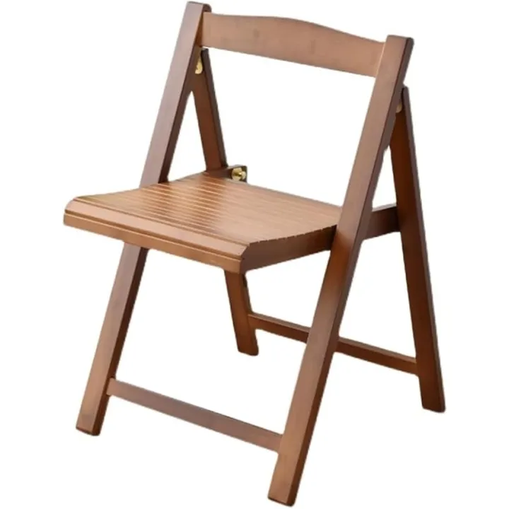 Folding Chairs with Backrest Wooden Foldable Chairs Portable Dining Chairs Easy to Store for Apartments Dining Room Practical(Brown)
