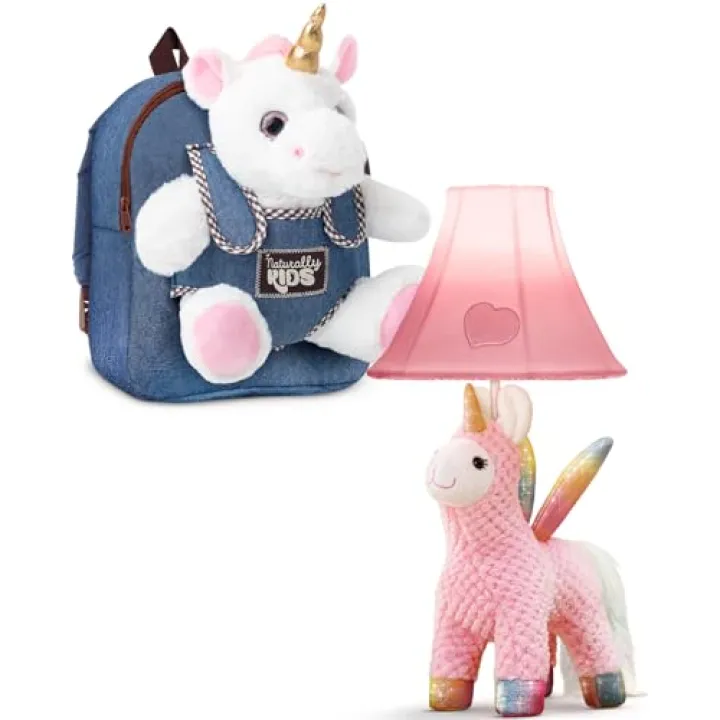 Unicorn Toddler Backpack and Table Lamp for Kids Bedroom - Gift for All Ages