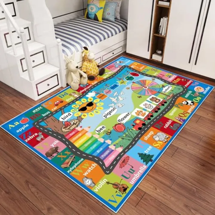 TYKTZXY ABC Rug 39x59inch, Non-Slip Alphabet Carpet, Educational Learning Mat for Preschool Classroom & Playroom