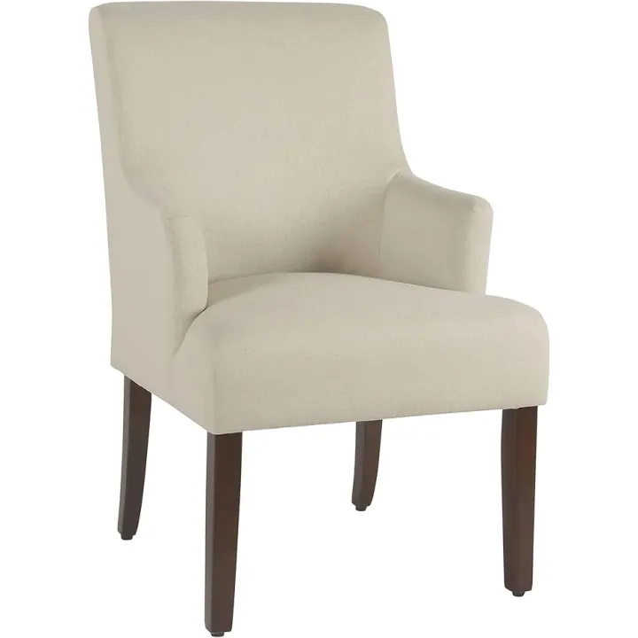 HomePop Home Decor | Upholstered Anywhere Dining Chair | Accent Chairs for Living Room & Bedroom | Decorative Home Furniture (Cream)