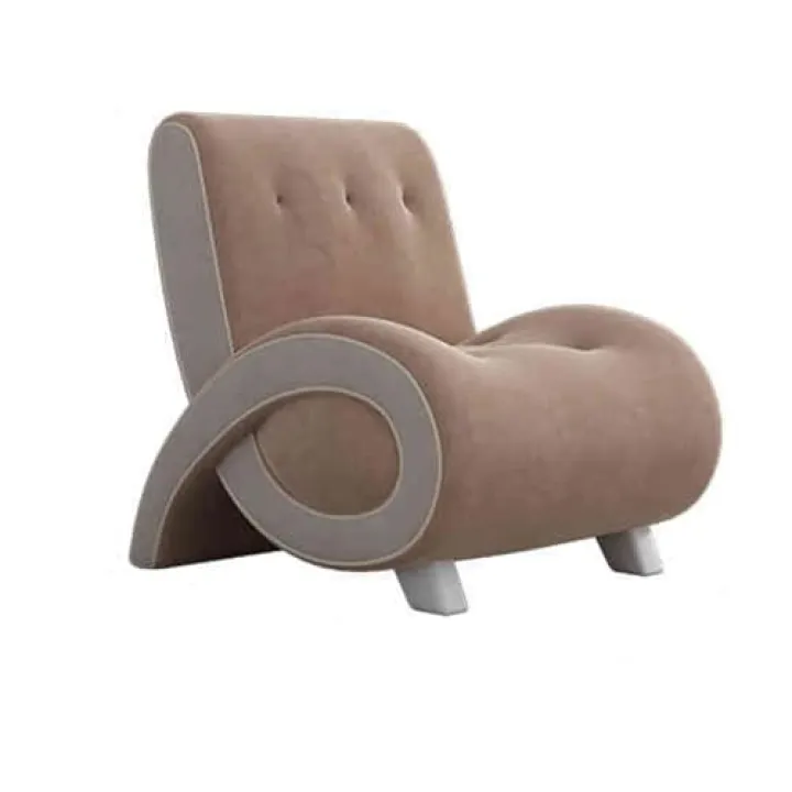 Sedia moderna con struttura in legno massello, comoda poltrona imbottita in flanella, per lettura, soggiorno e camera da letto, elegante divano singolo per comfort e arredamento