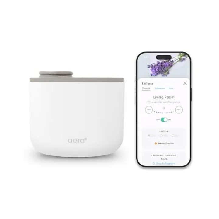 Aera Mini Home Essential Oil Fragrance Diffuser – Waterless Electric Aromatherapy Smart Plug-in, Wi-Fi & App/Alexa Controlled, Hypoallergenic – for Rooms 100-500 sq ft (Capsules Sold Separately)