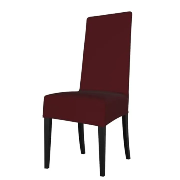 WZYWHJ Wine red Printing Detachable Chair Cover Quick Installation and Easy Maintenance Suitable for Square Chair Backs