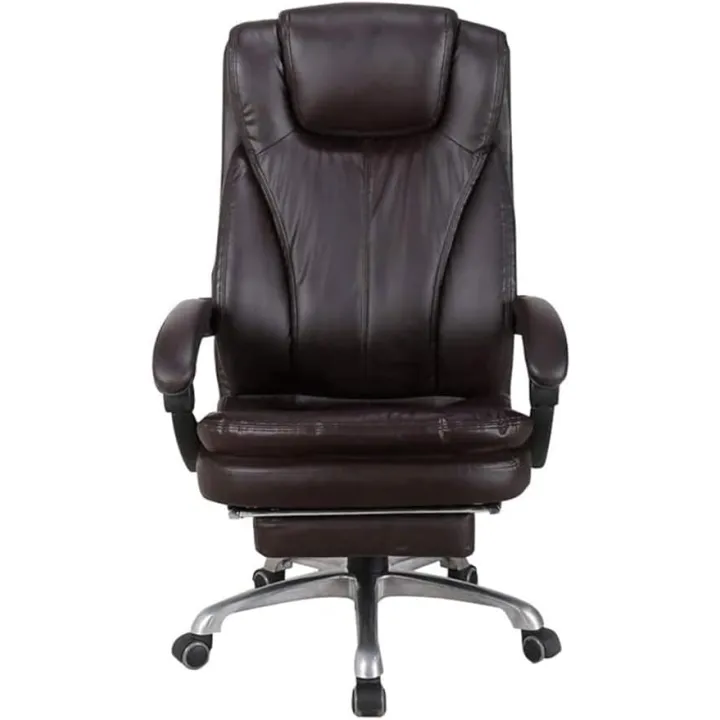 Super Soft Thick Leather Office Chair with Reclining Function,Executive Computer Desk Chair,Comfortable Home Study and Leisure Swivel Seating,Modern Fashion Office Boss Chair,Brown
