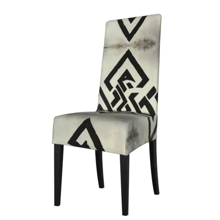 WZYWHJ Unique Cone Symbol Prints Detachable Chair Cover Quick Installation and Easy Maintenance Suitable for Square Chair Backs