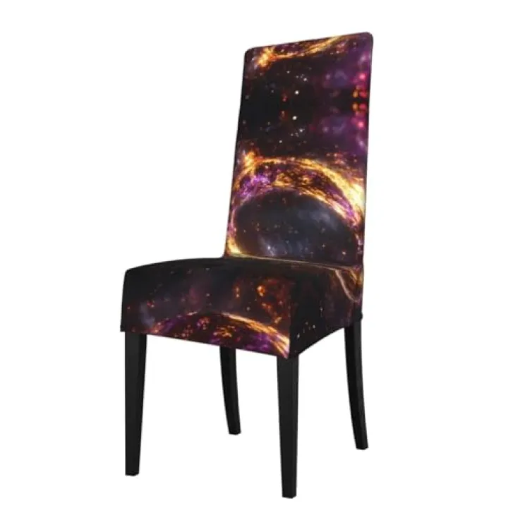 WZYWHJ Star Ring Universe Prints Detachable Chair Cover Quick Installation and Easy Maintenance Suitable for Square Chair Backs