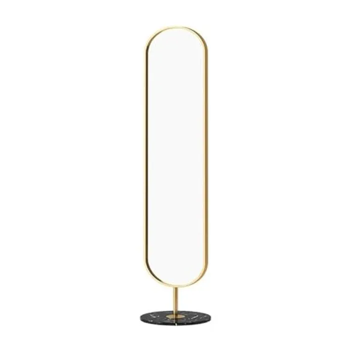 ZIGUIhuasan-11 Full Length Mirror Floor-to-Ceiling Mirror for Home Bedroom Narrow-Edge Three-Dimensional Dressing Mirror Modern Simple Full-Length Mirror with Storage with Stand(Gold)