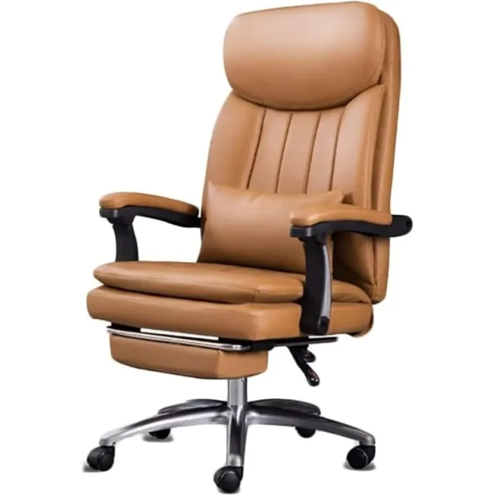 High Back Generous Headrest Executive Desk Chair with PU Leather and Adjustable Height Commercial Grade Office Chair Large Swivel Computer Desk Chair for Home Office Conference Rooms Meeting Workspace