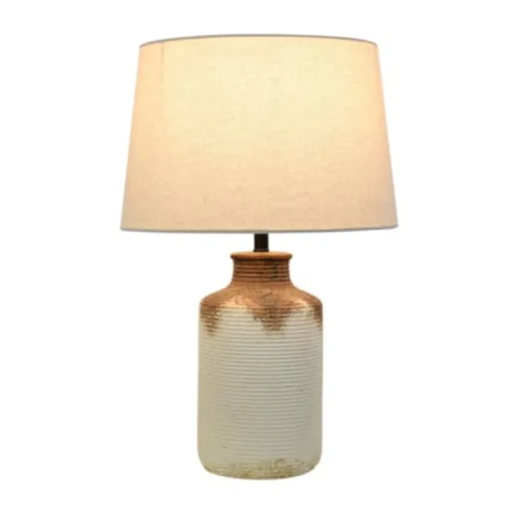 XIXSERTHIA Desk Lamp Decorative Pottery Jars Modern Ceramic Table Lamp Simple Living Room Bedroom Bedside Lamp Homestay Hotel Lamp for Bedroom(Remote Control Switch)