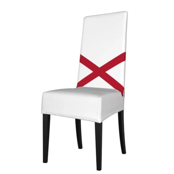 Alabama State Flag Print Versatile and Stylish Chair Covers Waterproof Covers for Home Banquet Hotel Decor