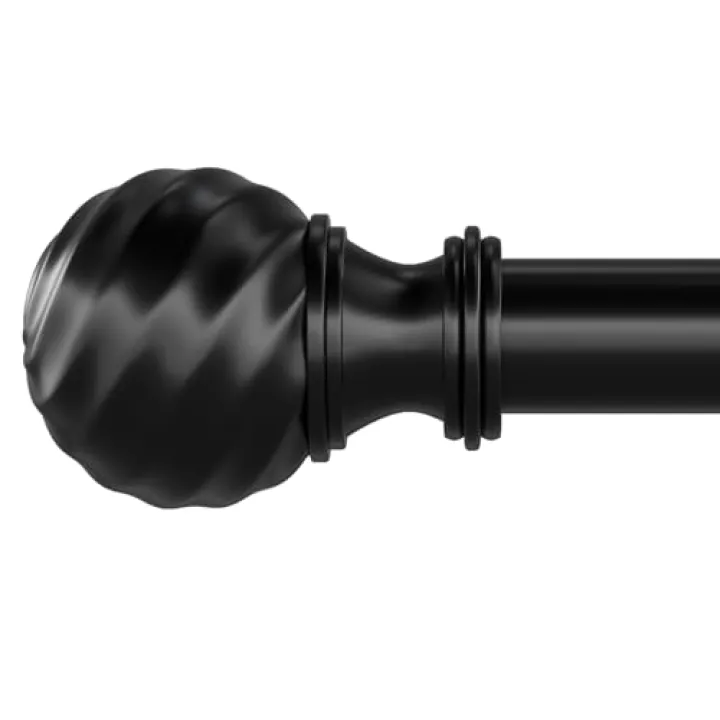 Curtain rods for Windows 48 to 84,Window Treatment Rods 1 Inch Heavy Duty Black Curtain Rod For Bedroom,Extra Long Renter Friendly Rod For Sliding Glass Door Easy Installation,Modern Design 34-95 Inch