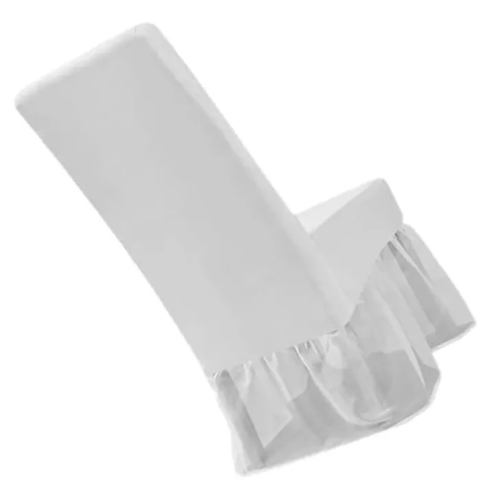 Garneck Stretchy Chair Cover White Elastic Skirt Dining Chair Slipcover for Home and Restaurant Soft Wear Resistant Milk Fits Easy Fitted Protector for Dining Room Seating