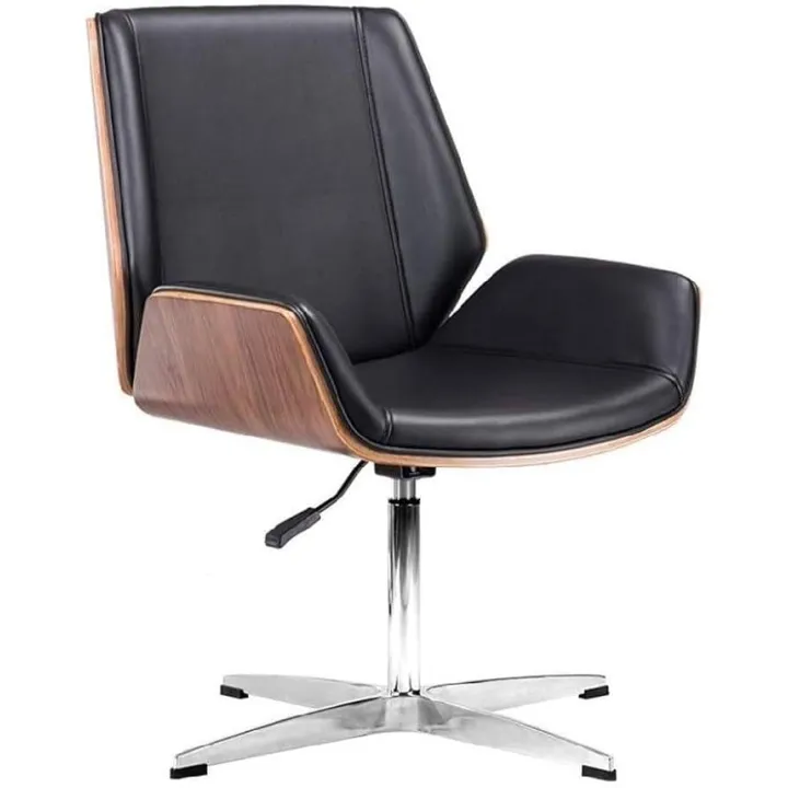 360 Degree Swivel Leather Executive Office Chair Modern Computer Desk Chair Ergonomic Home Office Task Chair Comfortable for Game Study Small Space