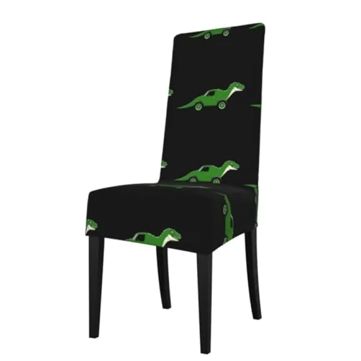 YYHWHJDE Cool dinosaur car Printing Protection Cover for Dining Chair - Soft, Comfortable, Wrinkle-Resistant Elastic Fits Most Armless Chairs