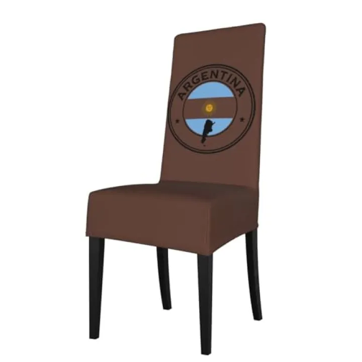 Bkdogkt Argentina Flag (3) Print Functionality Versatile Stretch Dining Chair Covers Waterproof Seat Covers Chairs