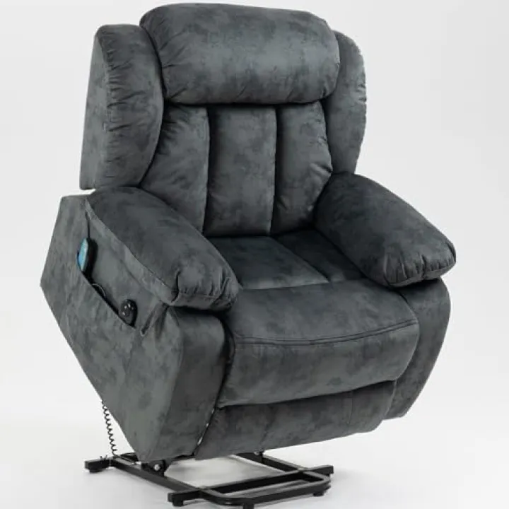 ERYE Electric Power Lift Recliner Chair with Massage and Heat, Power Infinite Positions Reclining Recliner Tufted Reclining Sofa Chair for Living Room Bedroom