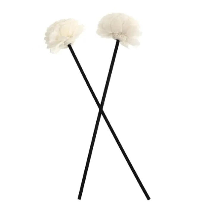 GLEAVI 2Pcs Aroma Volatile Sticks with PE Flower and Rattan Diffuser Sticks for Home Fragrance Simulated Flower for Living Bathroom Bedroom Office Aromatherapy