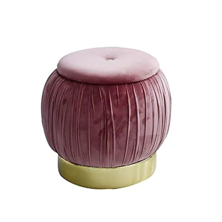 GAOFEMZ Storage Boxes Adult Pouf Footstool Comfortable Round Shape Footstool Pouf Multifunction Stools Chair for Living Room Bedroom