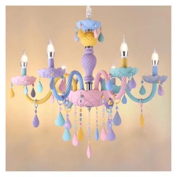 Crystal Droplight Children Room Crystal Girl Princess Light Fixtures, Light Fixture