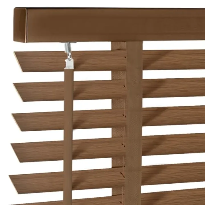 2" Cordless Wood Blind for Indoor Window,Light Filtering Horizontal Shutters,Easy to Install for Home Interior Windows Walnut 29.5" W x 48" H