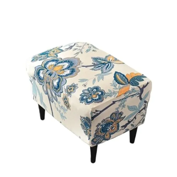 UXALoH6 Wing Chair Slipcover Stretch Wing Chair Cover Geometric Spandex Armchair Covers Removable Ottoman Sofa Slipcover with Seat Cushion(Color 11)