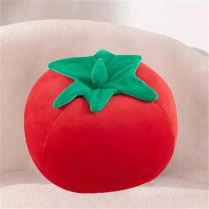 Decorative Cute Tomato Pillow Kawaii Fruit Throw Pillows, Super Soft Plush Hugging Pillow Cushion Home Decorative Pillows for Couch Sofa Bed Livingroom (11.8 inch)