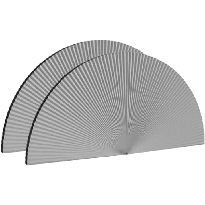 Myshade Arch Window Shades Half Circle Blackout Cellular Shades Cordless No Drill Blinds for Windows Half Moon Honeycomb Fabric No Tools Room Darkening Shades Easy Install (2PCS Grey 36" W X 18" H)