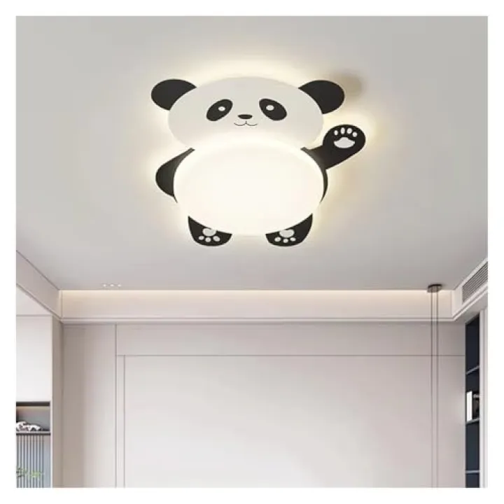 Children's Room Panda Ceiling Lamps Bedroom Lamp Minimalist Ceiling Lights Panda Pattern Light