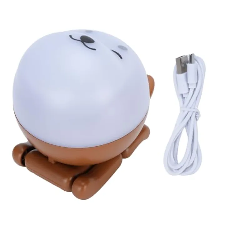 Dog Projector Night Lamp LED Star Light with Rotating Pattern, Portable Purple Bedside Lamp - Cute Kids Nightlight & Soothing Bedroom Decor for Toddlers and Children (Brown)