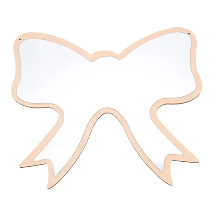 CONGARTENO Creative Wall-Mounted Decorative Mirror with Bow Design for Bedroom Nordic Style Hanging Mirror for Home Bathroom Hotel and Entryway Decor Sturdy High-end Material Housewarming