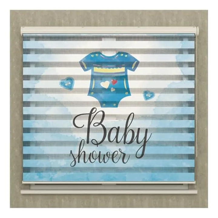 Clouds and Dress Themed Roller Shades | Use for Baby Room | Patterned Custom Size Roller Blinds | for Windows Double Layer Curtains | Home Decor | Baby Room Windows Decor