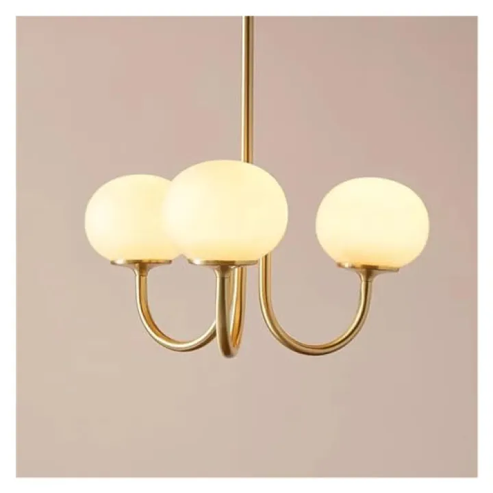 Simple Bedroom Lamp Designer Art Warm Romantic Children's Room Medieval Bauhaus Chaner,Chaners (Beige 3 Heads)