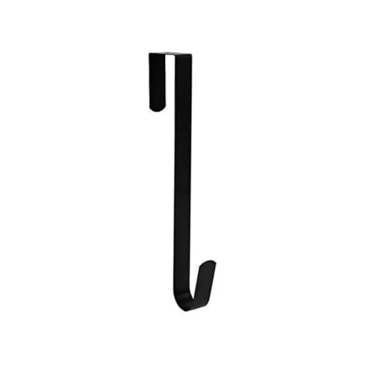 GIRCSS 10" Wreath Hanger for Front Door,Steel Over The Door Hanger Hook,Wreath Door Hanger,Black