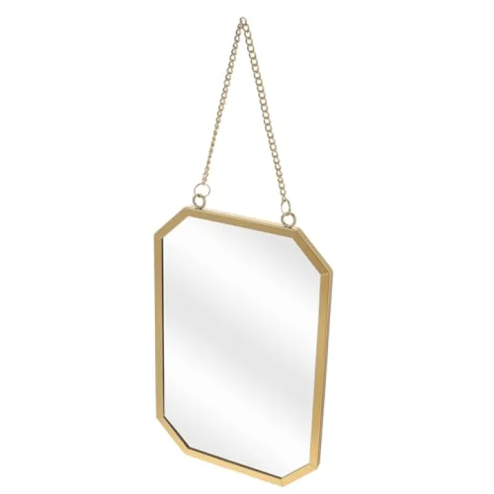 GETAJGHSD Octagonal Wall-Mounted Mirror Nordic Style Minimalist Chic Makeup Pendant for Bathroom Bedroom Home Unique Artistic Design for Vanity and Photo Props