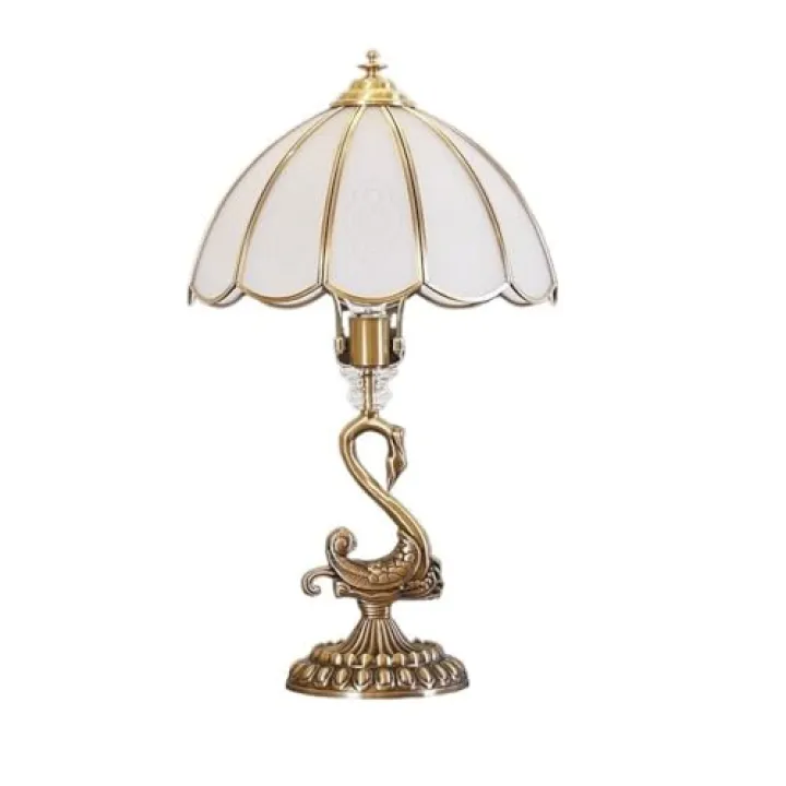 XIXSERTHIA Desk Lamp Creative European Style All-Copper Swan Table Lamp Bedroom Retro Luxury Bedside Lamp Lamp for Bedroom