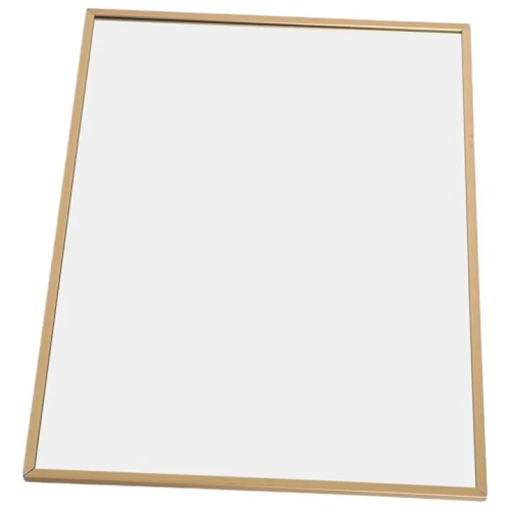 Veemoon Shoe Try-On Mirror with Aluminum Frame Small Floor Mirror for Entryway and Bedroom Gold Wall-Mounted Dressing High Definition Reflective Surface