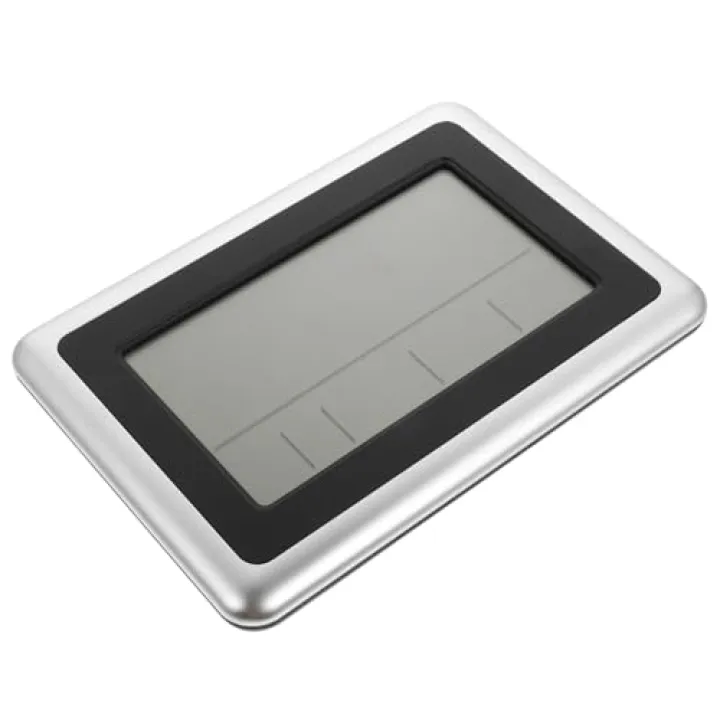 BEBEMOKO Electronic Clock LCD Digital Alarm Clock Silent Large Number Perpetual Calendar for Elderly Bedroom Use Silver Black Without Battery