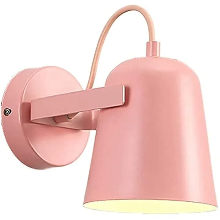 Novelty Wall Lamp Nordic Wall Light Shades Wireless Battery Led Light Remote Control Timing Dimmable Pink Modern Cute Style Wall Lamp Perfect for Girl, Children's Room Decor,Warm Light