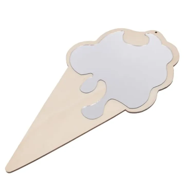 ERINGOGO Ice Cream Design Wall-Mounted Mirror Acrylic Home Dresser Mirror Chic Photo Prop Adornment for Living Room Home Décor