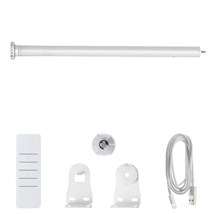 Rechargeable Roller Shade Motor for 1-1/2" Tube, Φ25mm Blind Motor Kit with Type-C Charging, 2600mAh Battery Wireless Tubular Motor for Zebra, Roman and Roller Shades (1.1 N.m Torque)