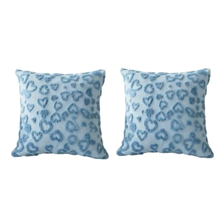 Vmohuyktx 2pcs Decorative Accent Pillow Instances Displaying Heart Pattern for Comfortable Places Pet Friendly Pillow Cover