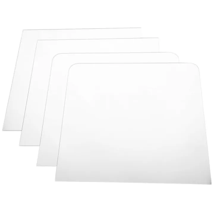Cabilock Full-Length Sticky Mirror Tiles Wall Sheet 30x30cm Rounded Corner Frameless Mirror Set with Sponge and Nail-Free Adhesive for Bedroom Dormitory Dressing Room
