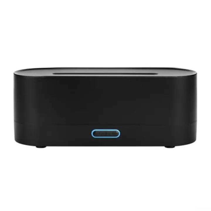 7-Color Flame Effect Essential Oil Diffuser, 150ml Cool Mist Humidifier for Aromatherapy with Timer, Waterless Auto-Off Safety & for Ultra-Quiet Operation for Bedroom,(Black)