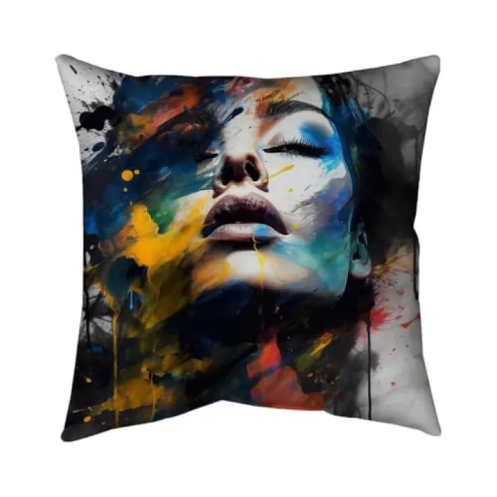 Begin Home Decor 5541-2626-FI107 26 x 26 in. Painted Beauty - Contemporary Poly Twill Throw Pillow Insert