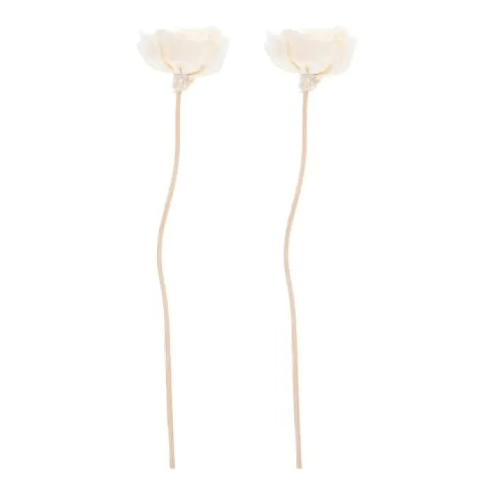 HOODANCOS Natural Rattan Flower Reed Diffuser Sticks 2pcs, Dried Floral Fragrance Refill for Home and Office Aroma, Scent Sticks Diffuser with Rattan Weaving Wood for Room Decor